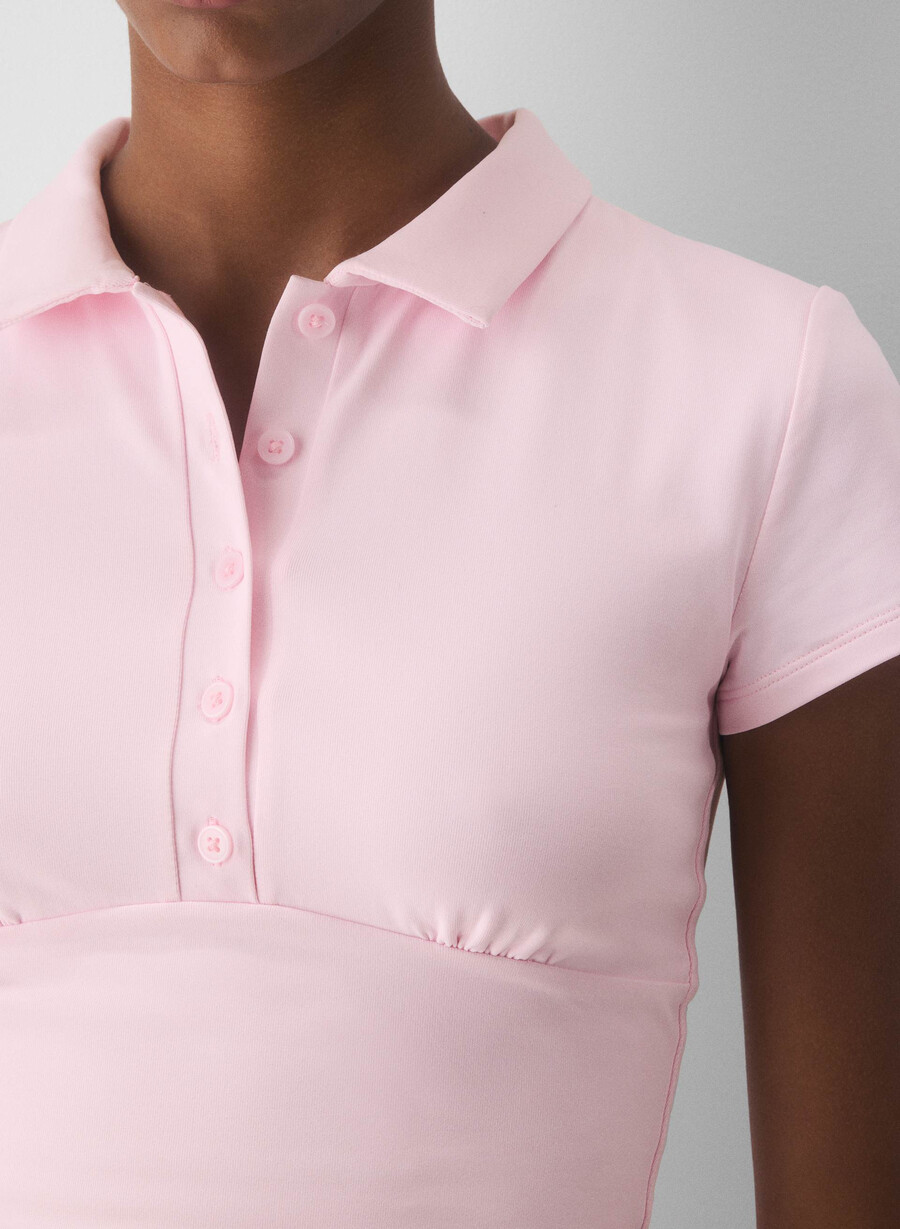 tricou polo original contour flyer villa pink