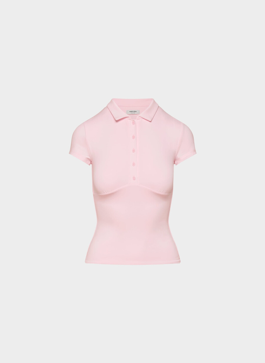 tricou polo original contour flyer villa pink
