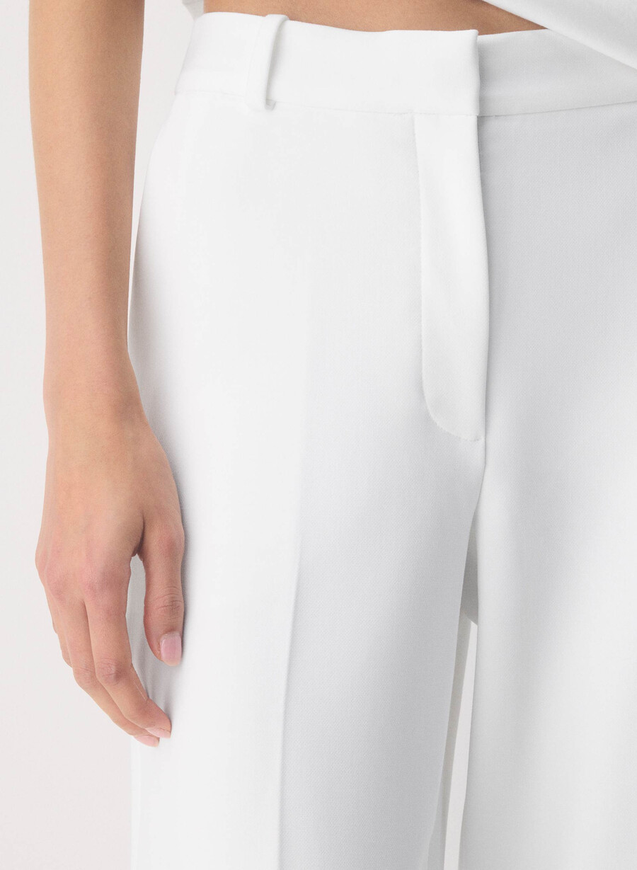 pantaloni new agency - ressential alb