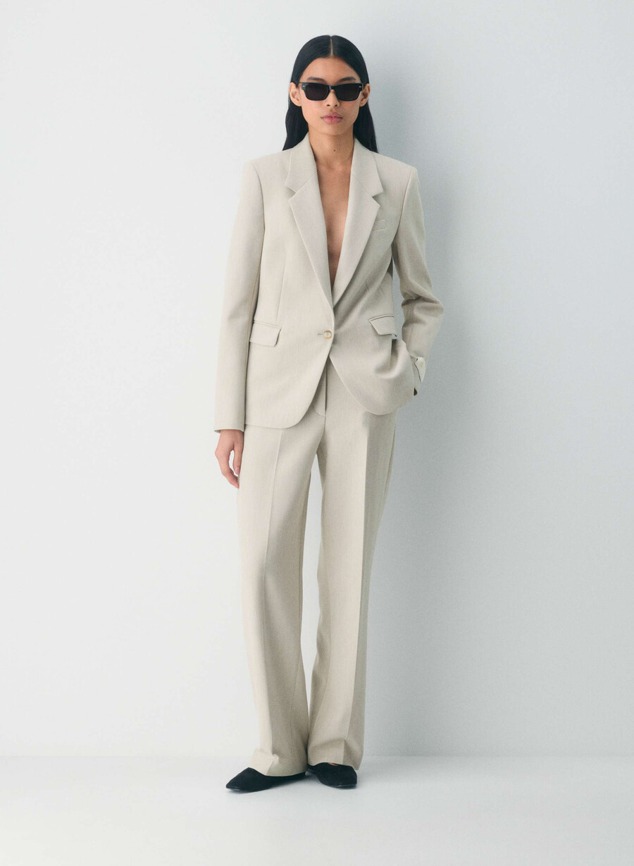 pantaloni new agency - ressential heather matte pearl