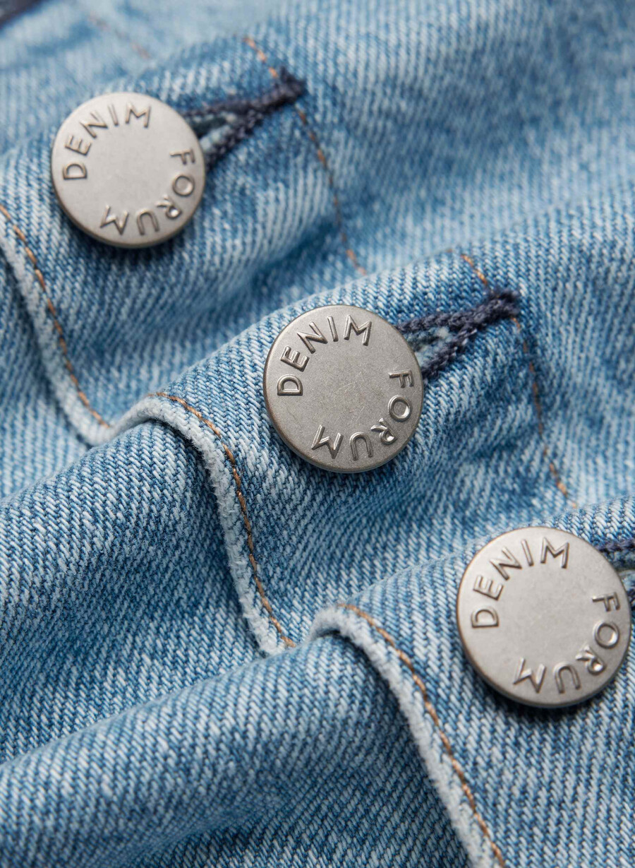 denim forum fustă micro din denim gisele 7 ani bleu taboo