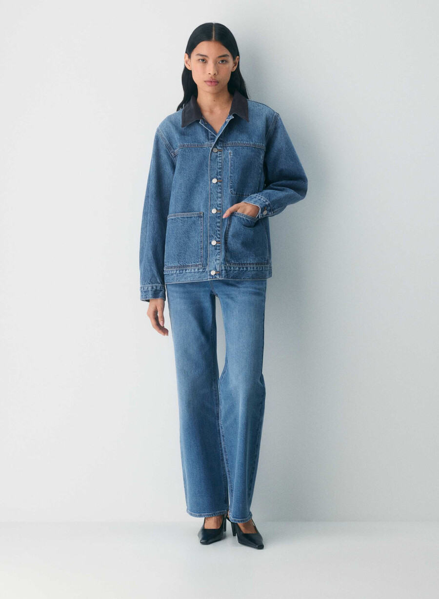 denim forum the workwear jachetă tip cămașă din denim 5 ani kiss n tell blue