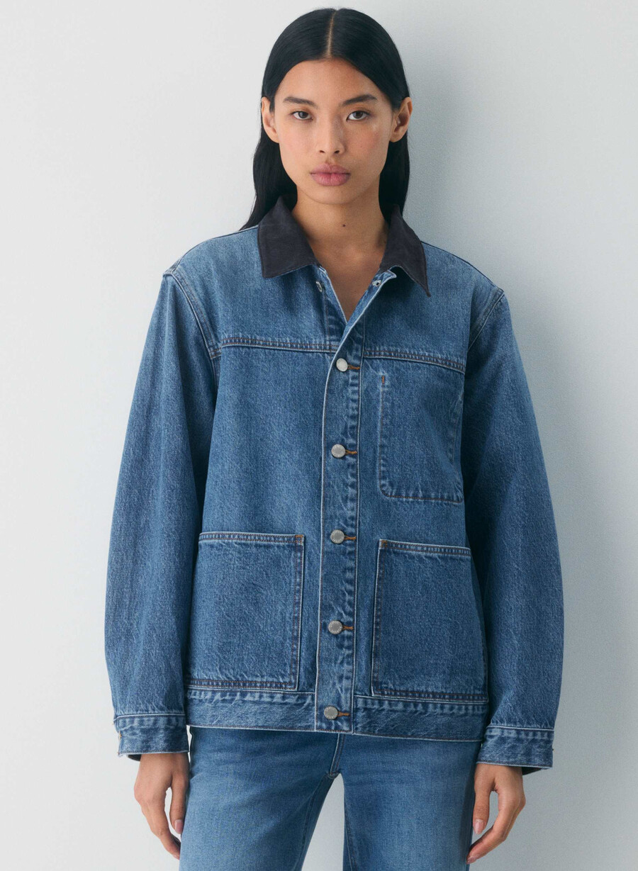 denim forum the workwear jachetă tip cămașă din denim 5 ani kiss n tell blue