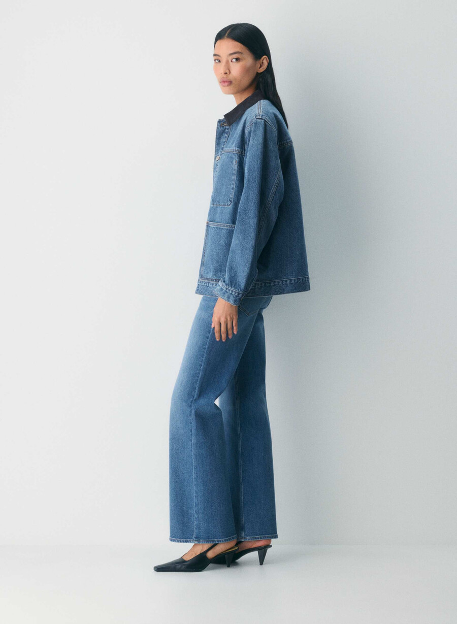 denim forum the workwear jachetă tip cămașă din denim 5 ani kiss n tell blue