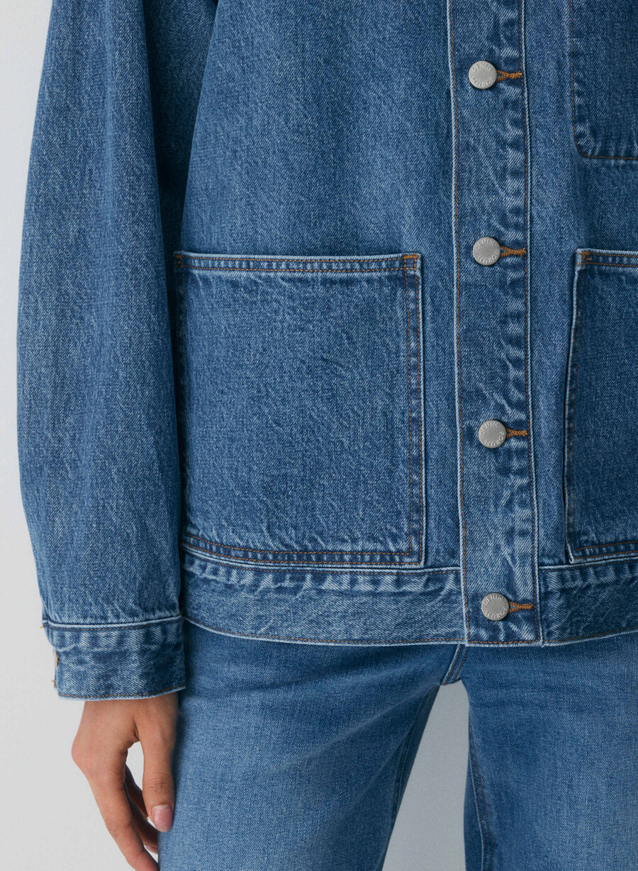 denim forum the workwear jachetă tip cămașă din denim 5 ani kiss n tell blue