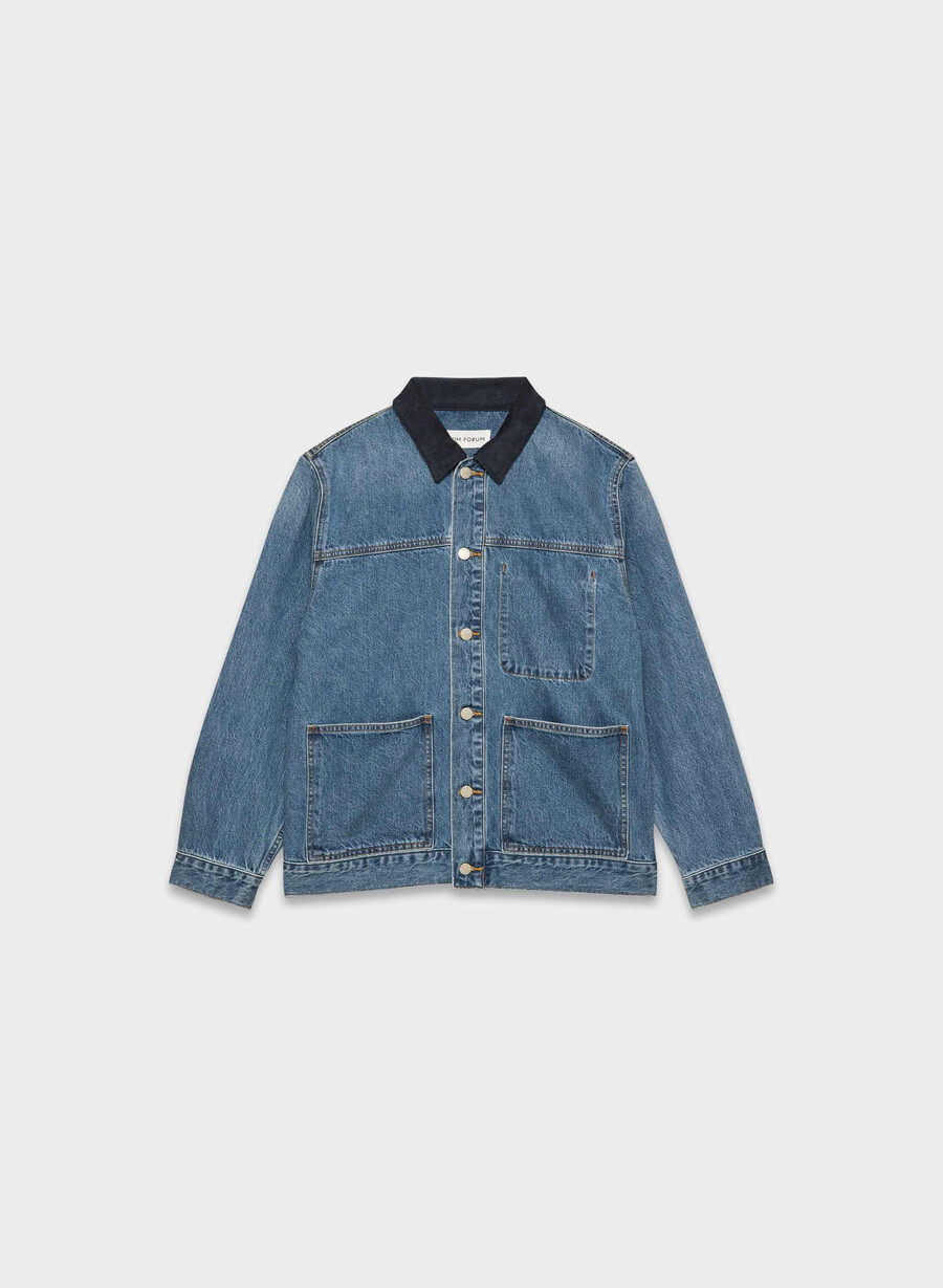 denim forum the workwear jachetă tip cămașă din denim 5 ani kiss n tell blue