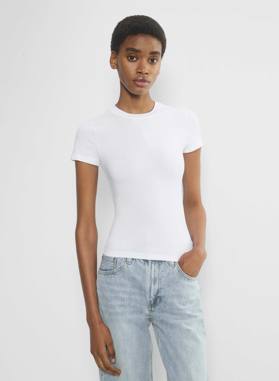 tricou smooth seamless willow alb brillant