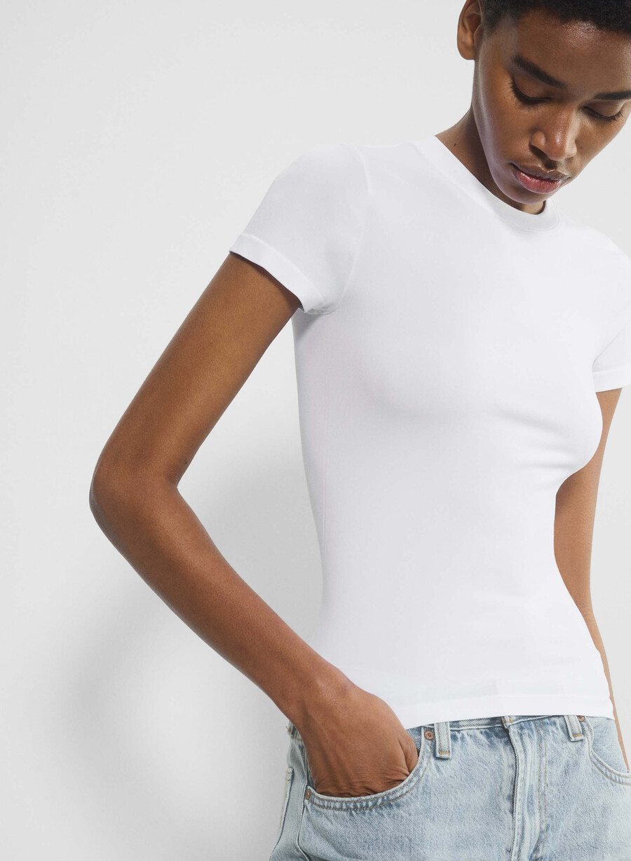 tricou smooth seamless willow alb brillant