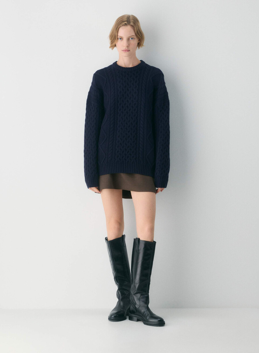 pulover heritage knit din lână merinos admiral
