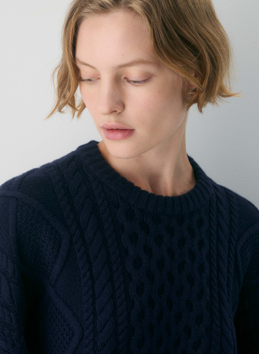 pulover heritage knit din lână merinos admiral