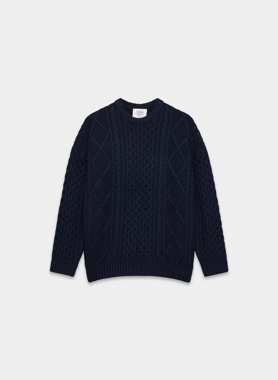 pulover heritage knit din lână merinos admiral