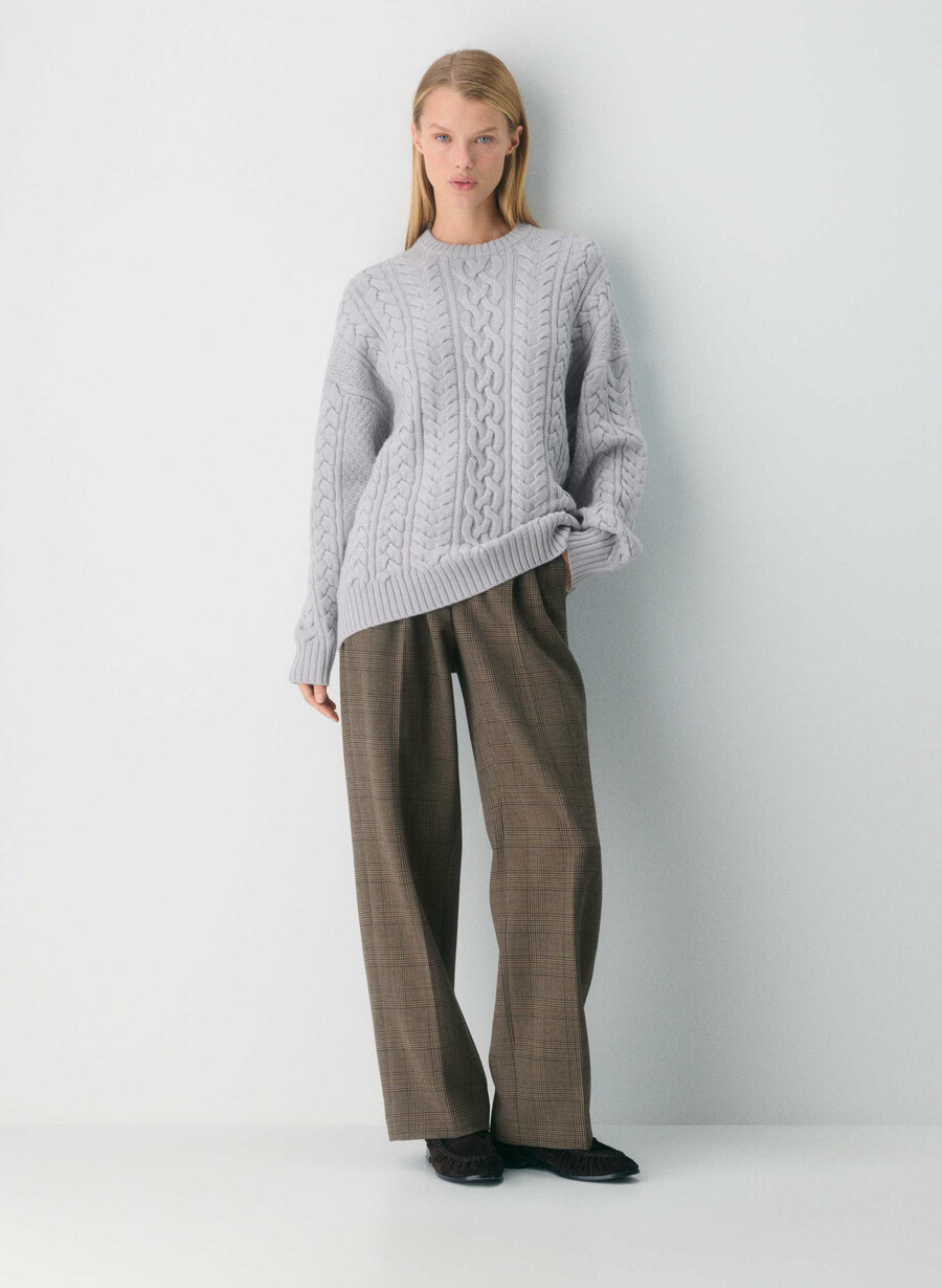 pulover heritage knit din lână merinos heather chrome