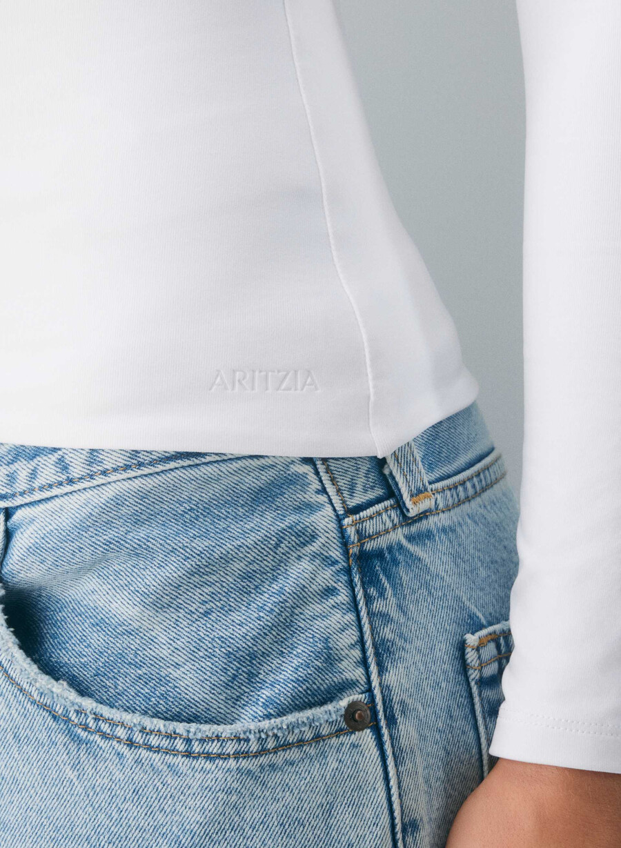 tricou cu mânecă lungă original contour astral alb strĂlucitor