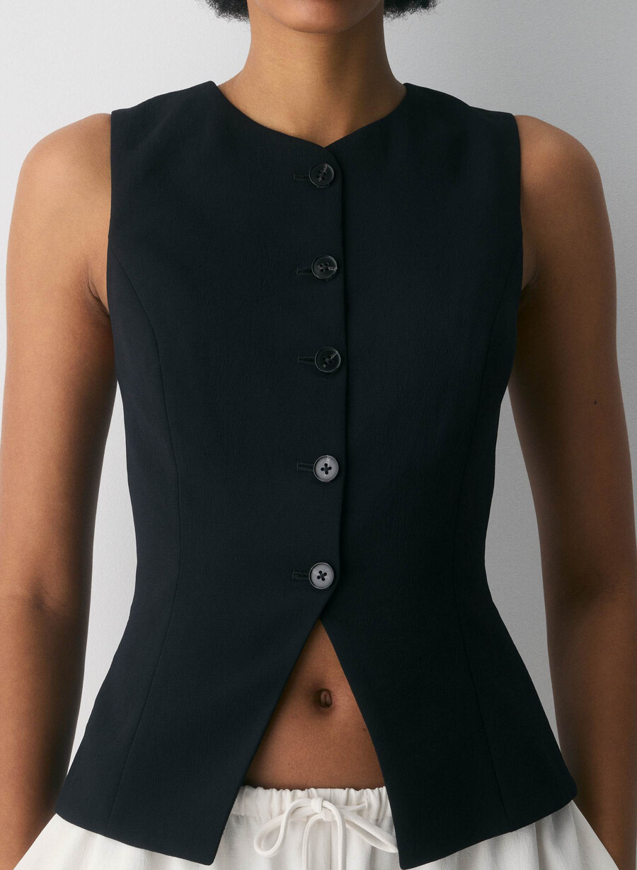 regal vest - crepette black