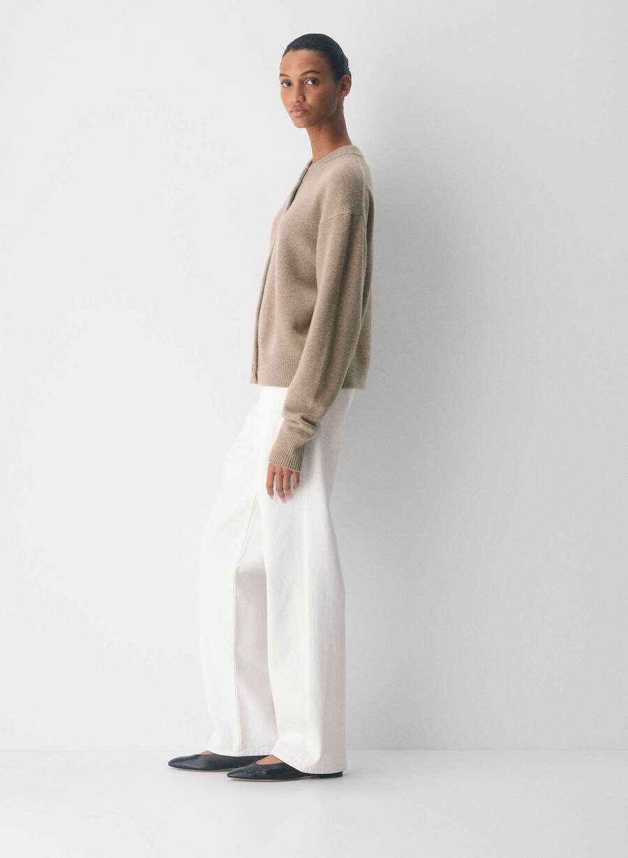cardigan esențial din cașmir allegory heather nomad taupe