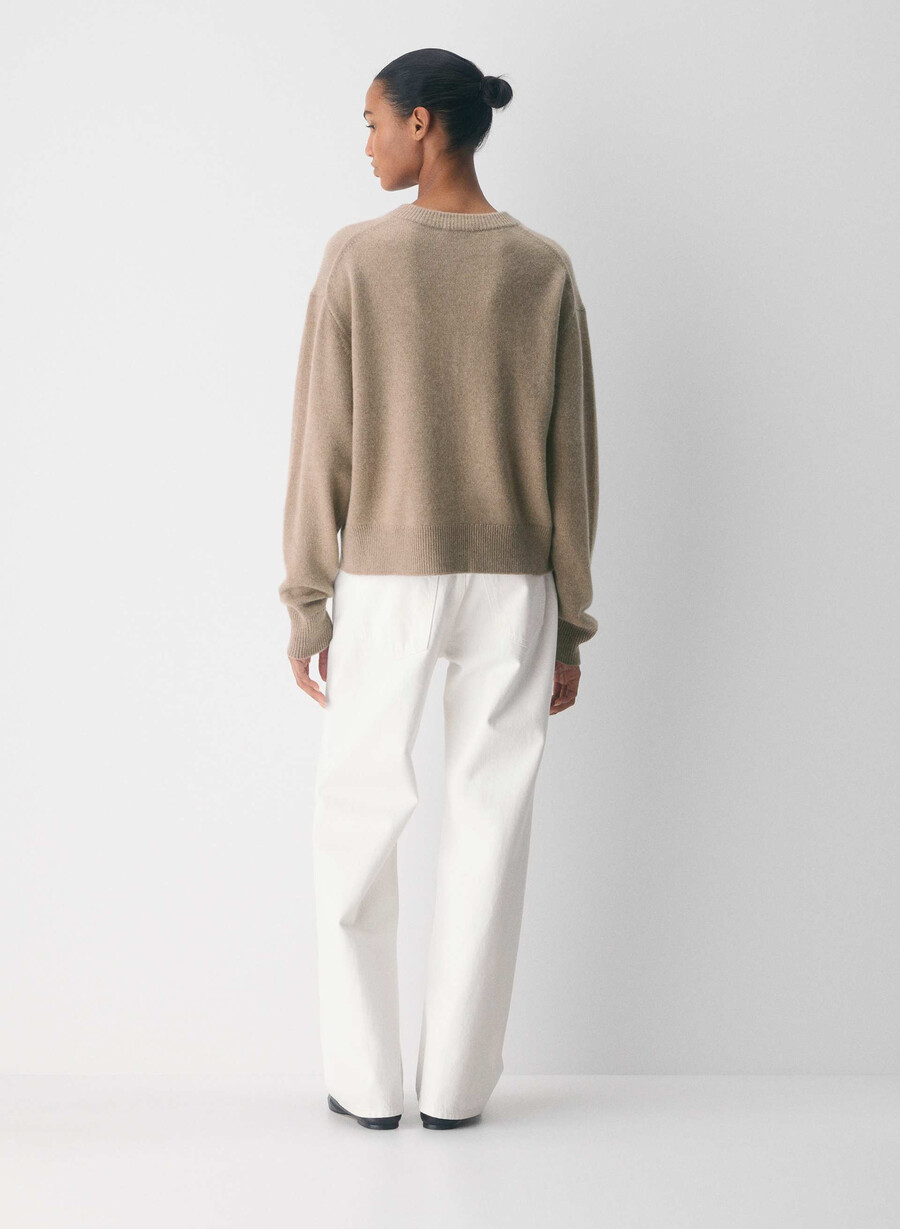 cardigan esențial din cașmir allegory heather nomad taupe