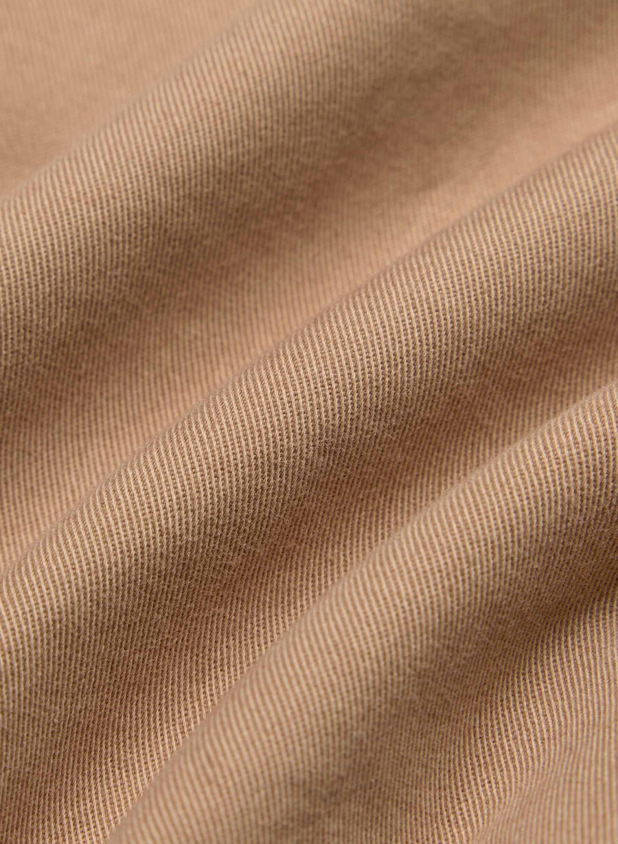 pantaloni chino relaxați cu talie înaltă model butoi culoare bronz spălat camel