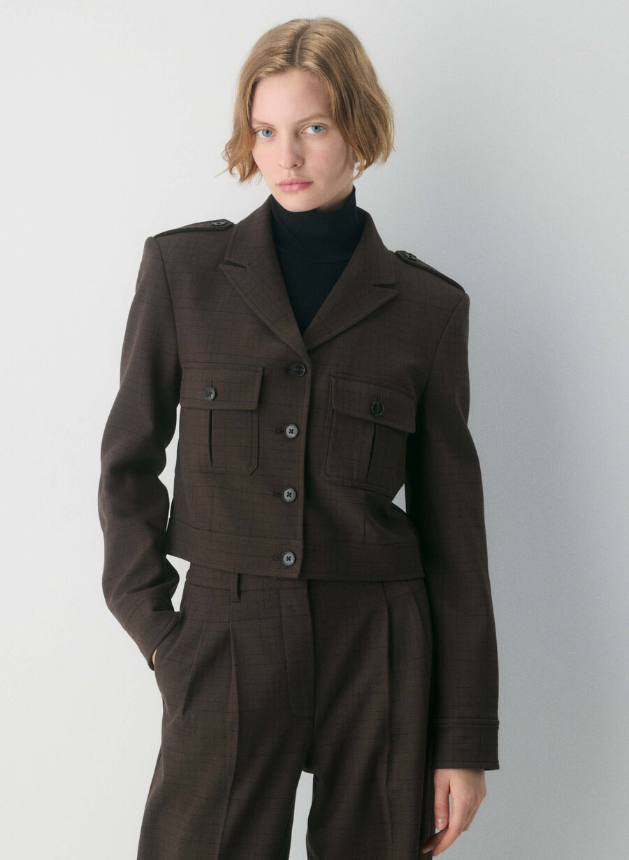 jachetă martie - twill sanford chk rm brblk