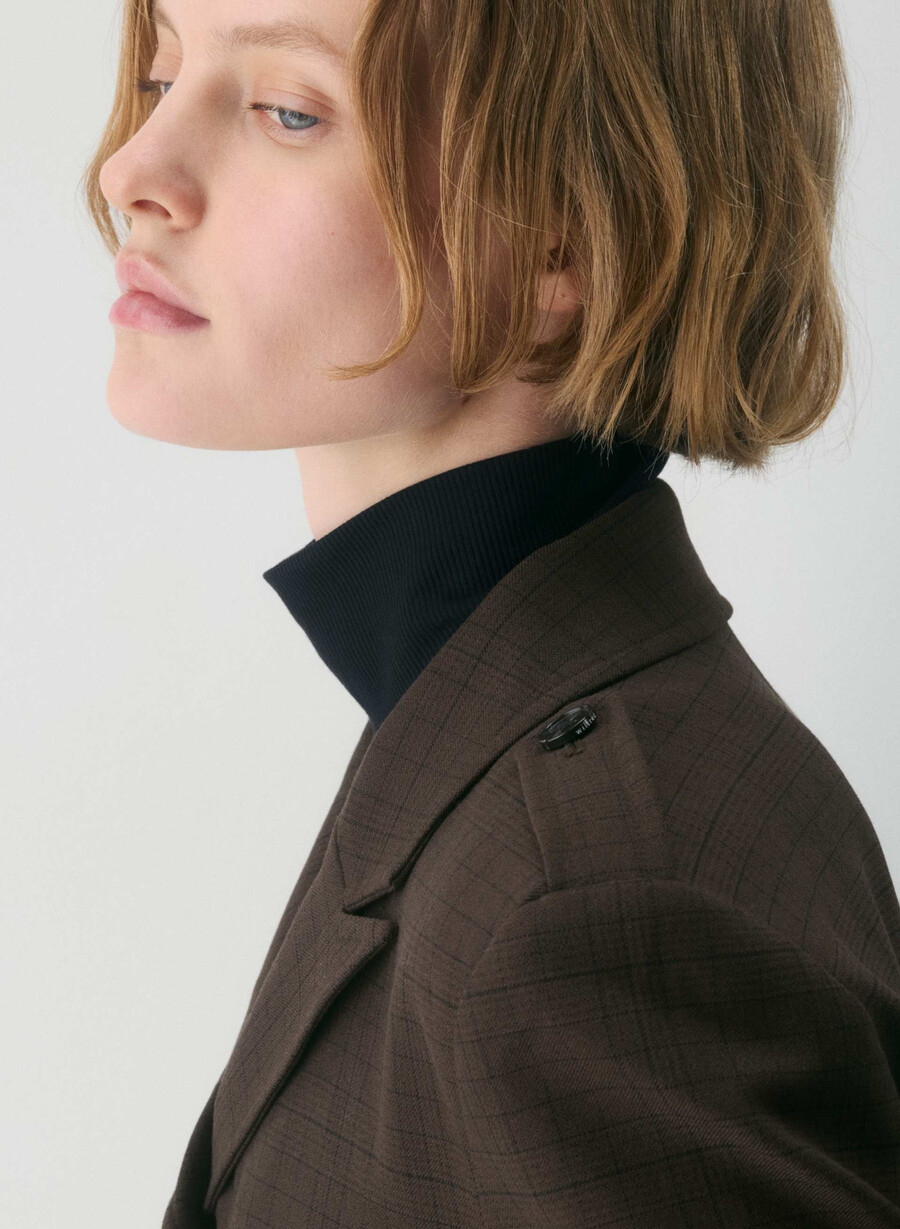 jachetă martie - twill sanford chk rm brblk