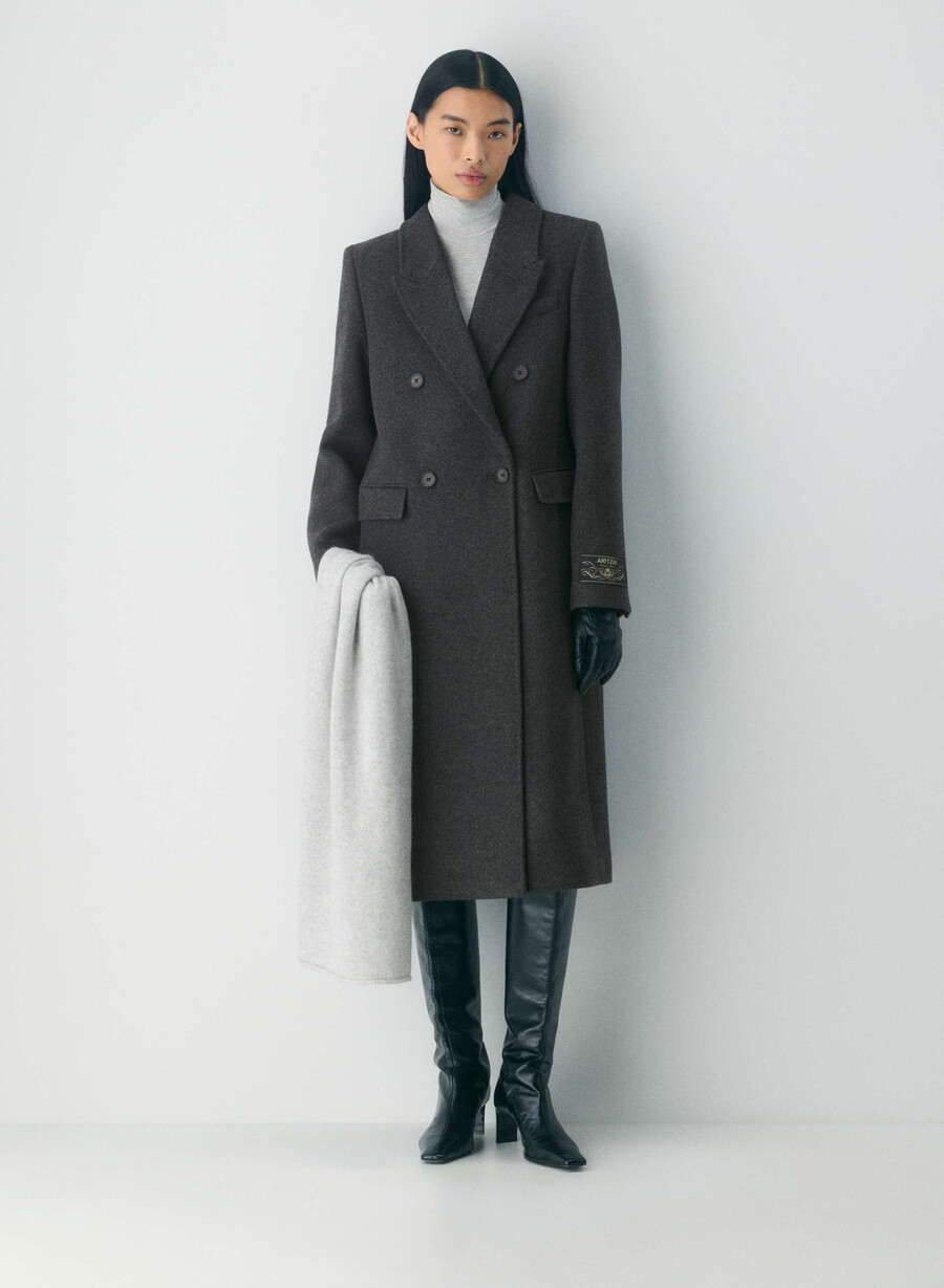 paltonul constant - luxe wool cashmere heather charcoal
