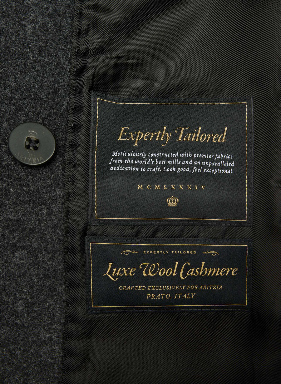 paltonul constant - luxe wool cashmere heather charcoal