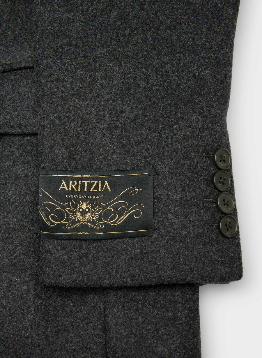 paltonul constant - luxe wool cashmere heather charcoal