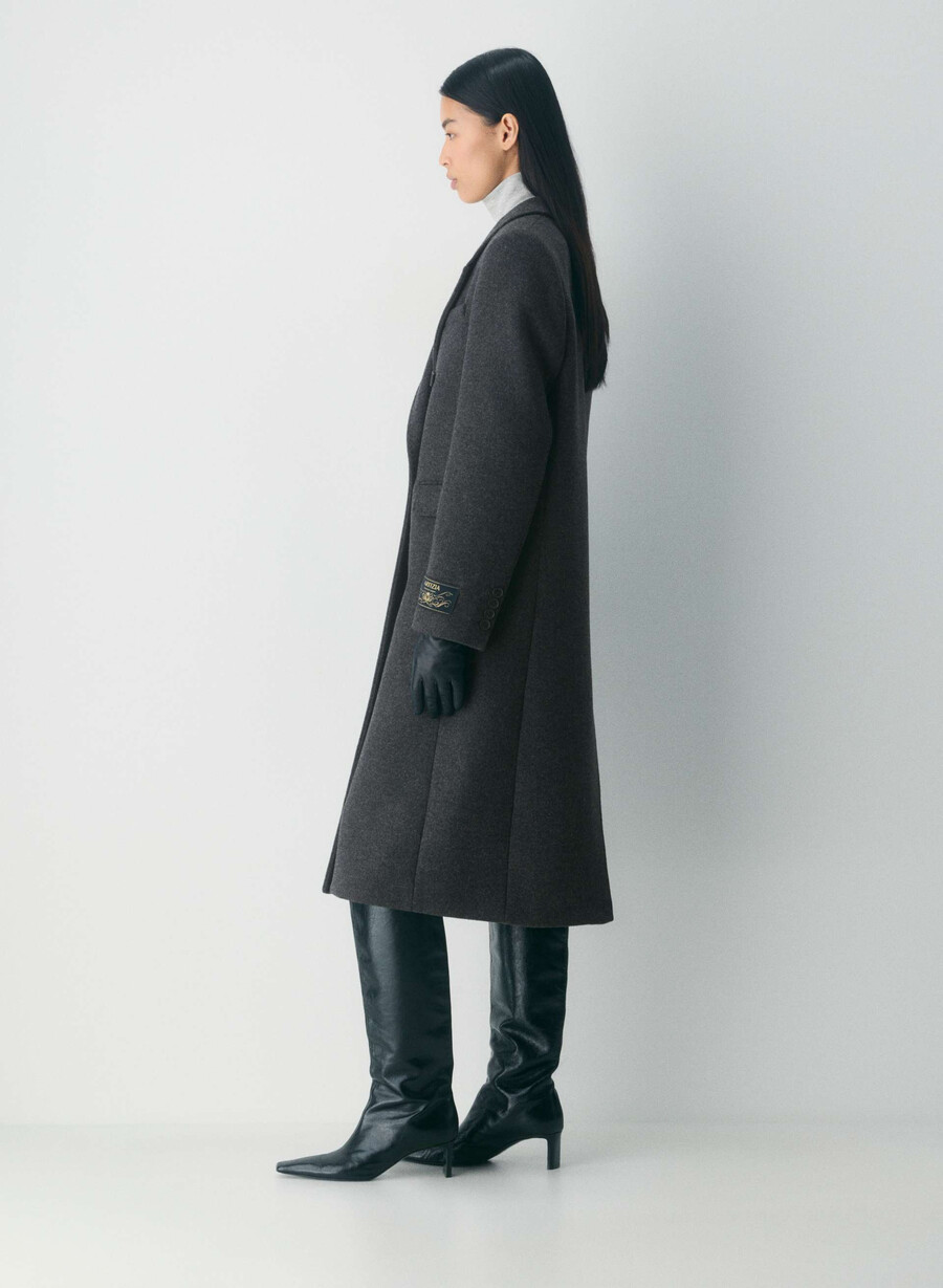 paltonul constant - luxe wool cashmere heather charcoal