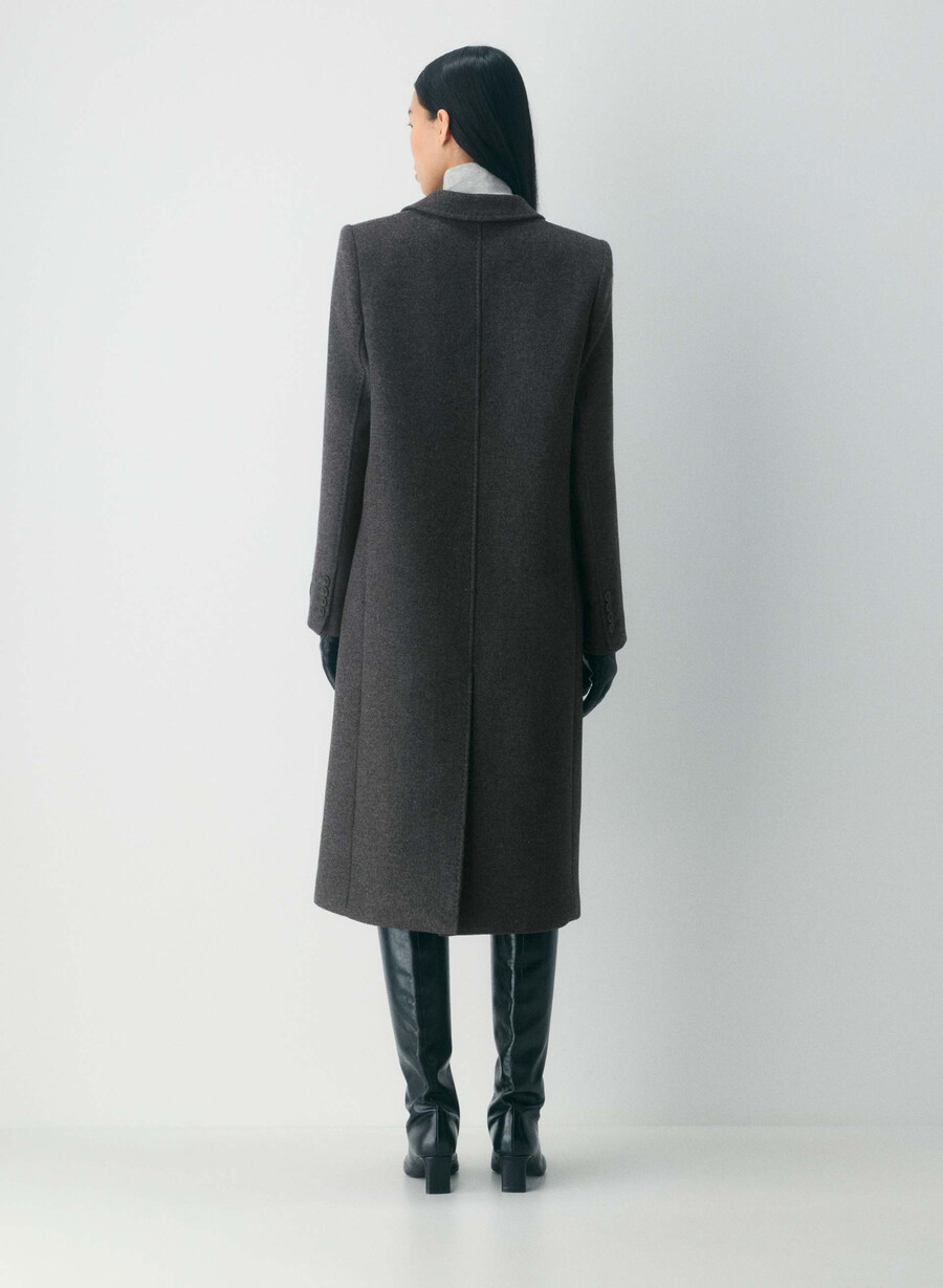 paltonul constant - luxe wool cashmere heather charcoal