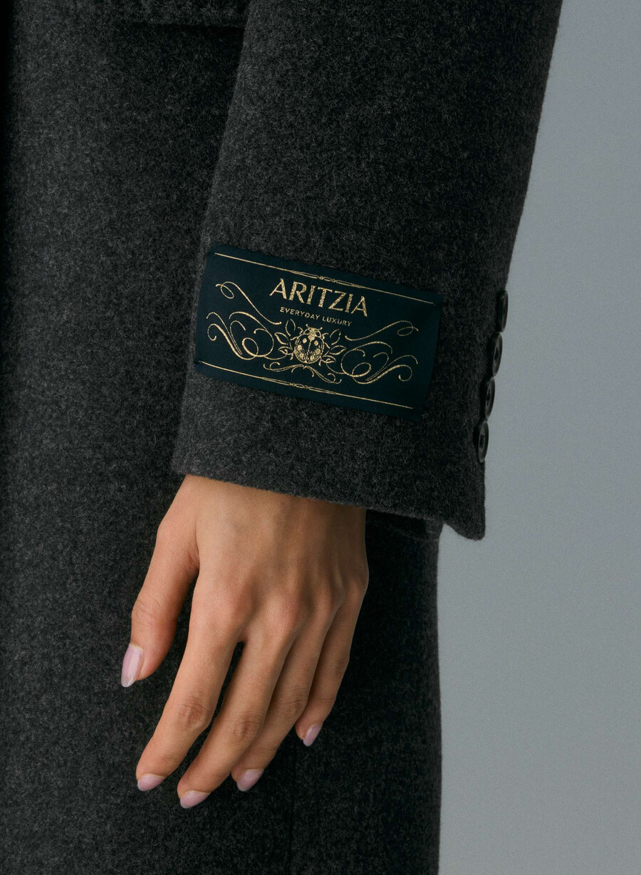 paltonul constant - luxe wool cashmere heather charcoal