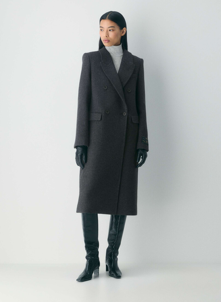 paltonul constant - luxe wool cashmere heather charcoal