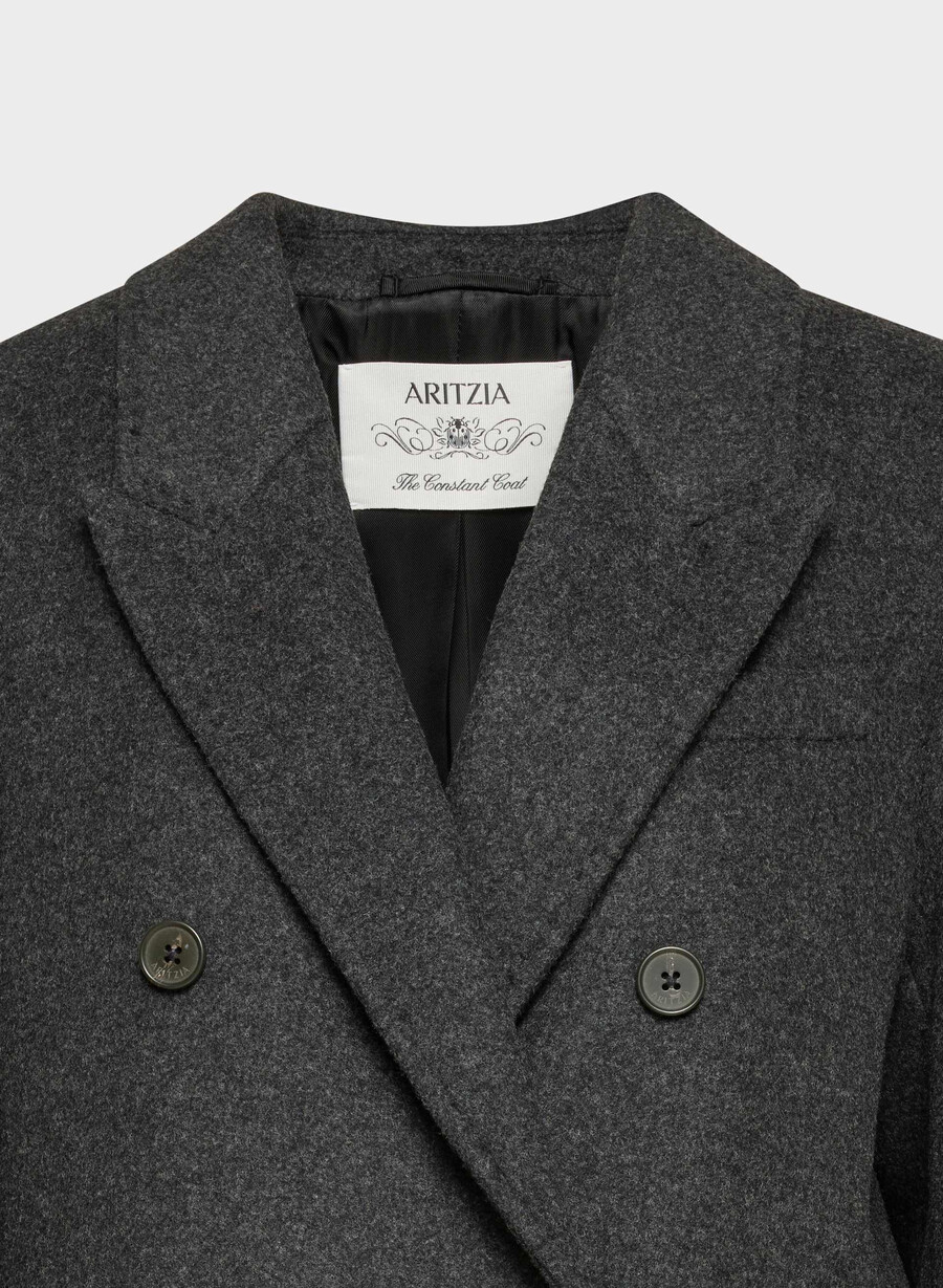 paltonul constant - luxe wool cashmere heather charcoal