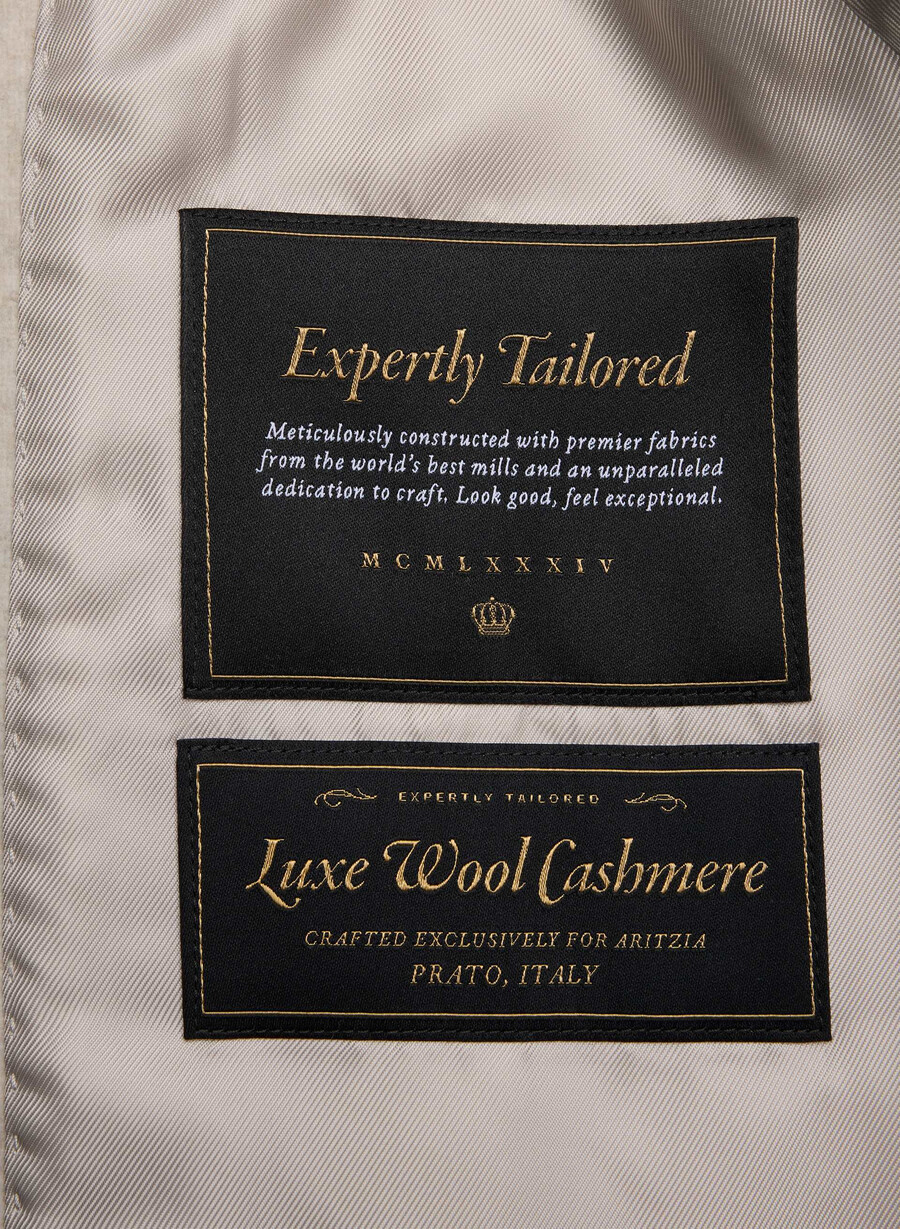palton lung cocoon - lână luxoasă cașmir culoare heather light oatmeal