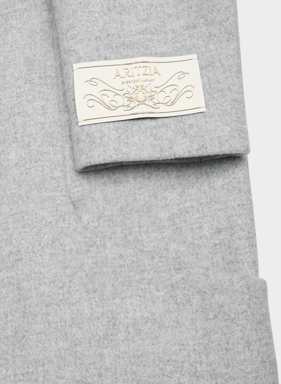 palton lung the cocoon - luxe wool cashmere heather grey