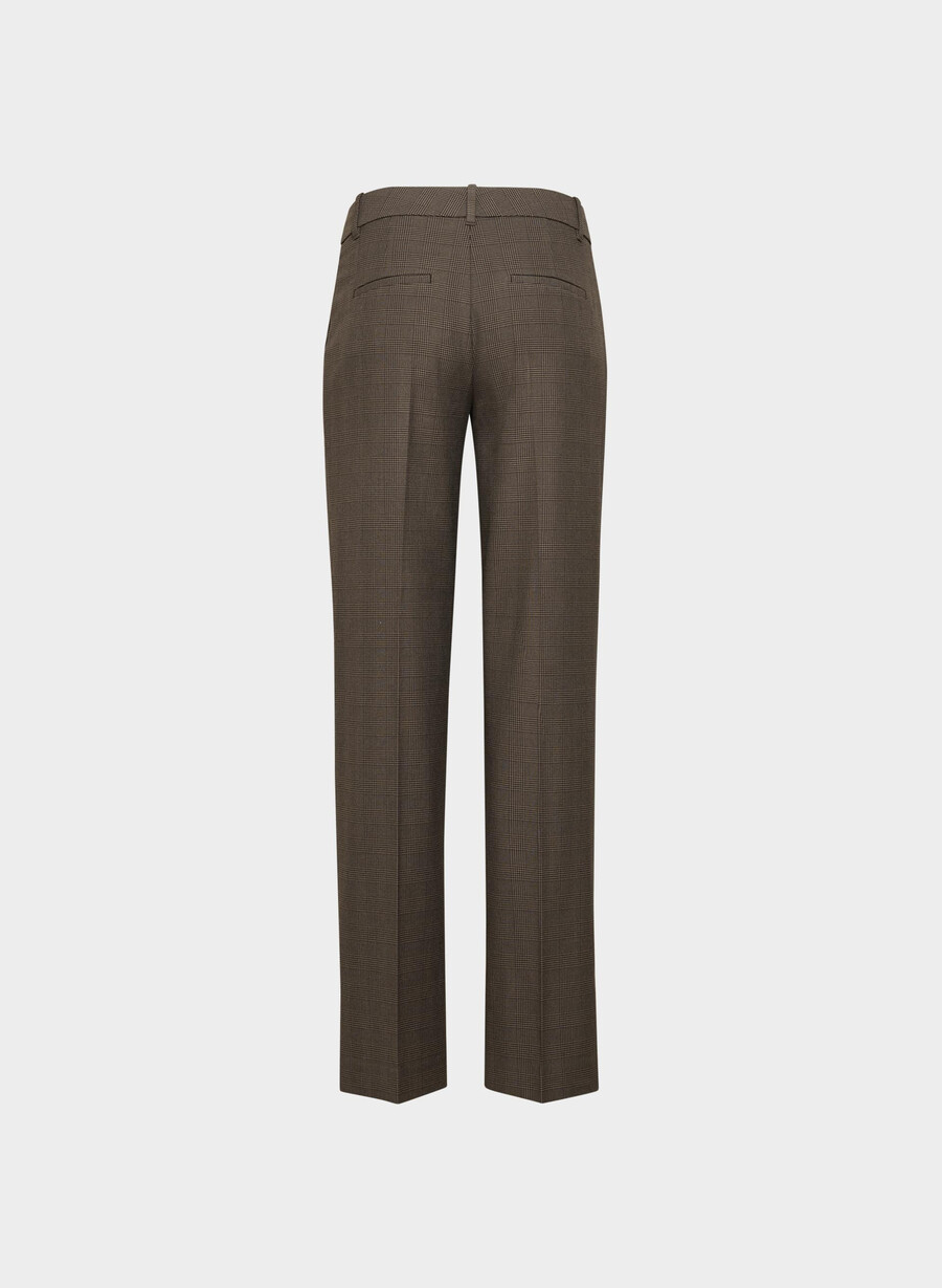 pantalonii the effortless pant cu talie mică - twill merle chk cl tph chr