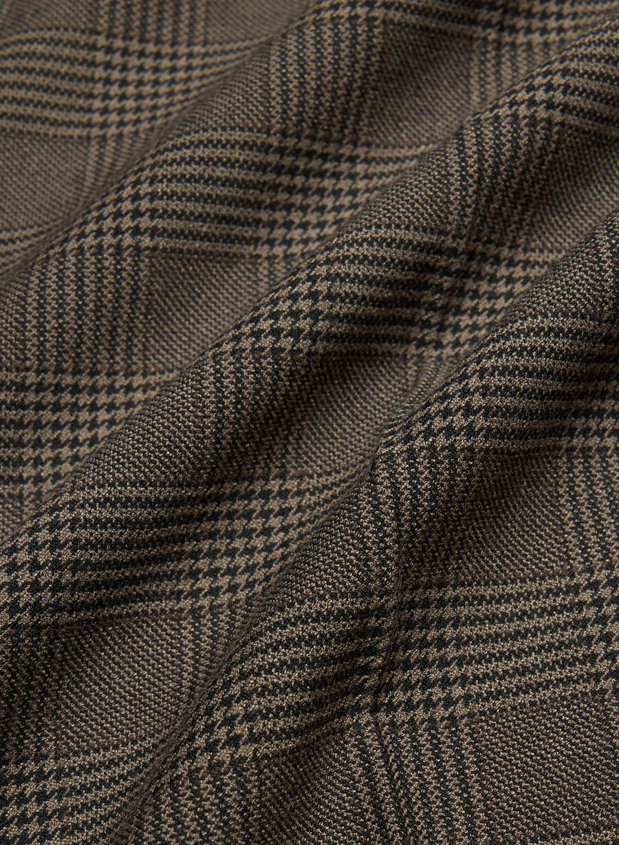 pantalonii the effortless pant cu talie mică - twill merle chk cl tph chr