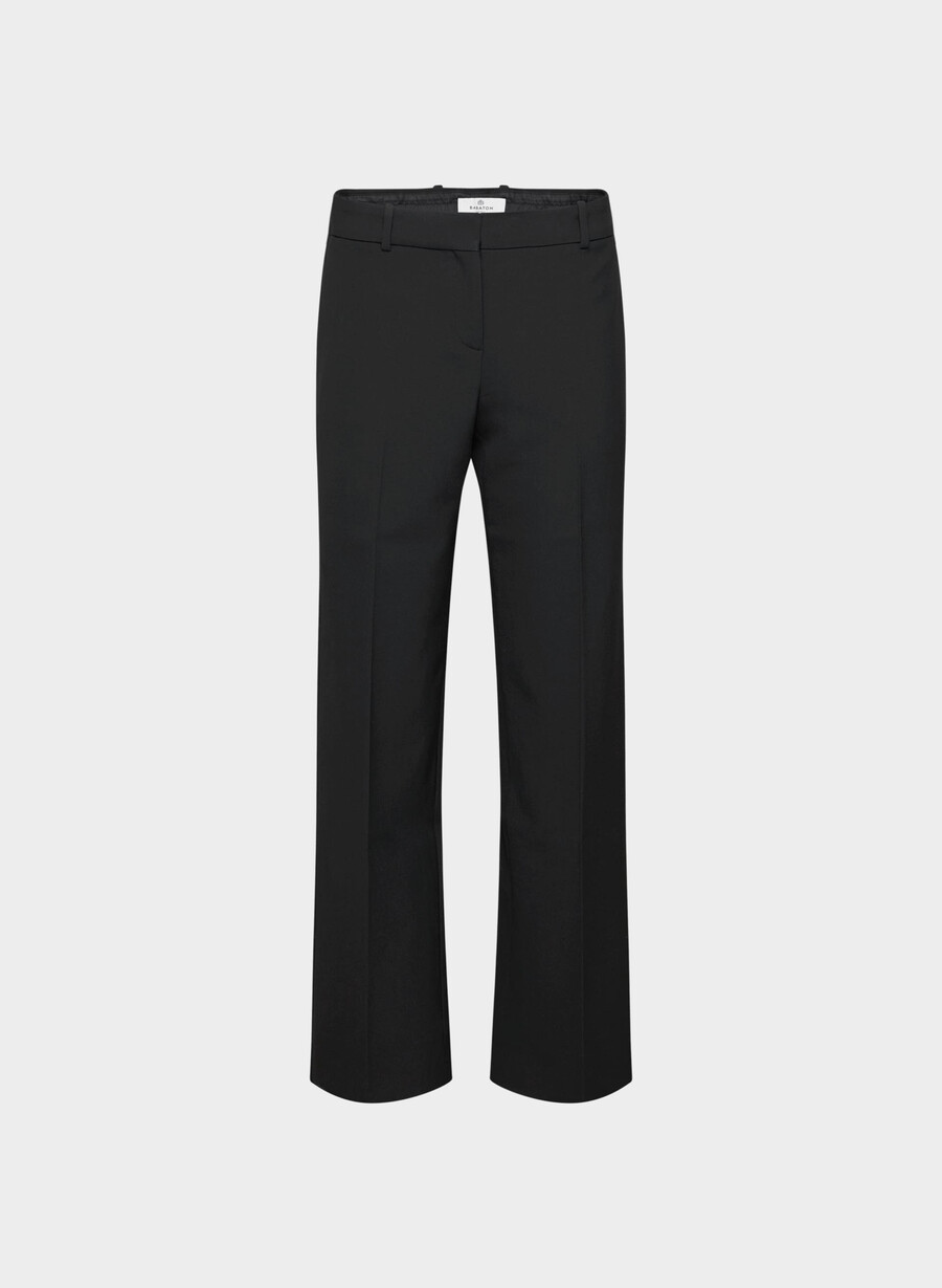 pantaloni new agency cu talie joasă - ressential black