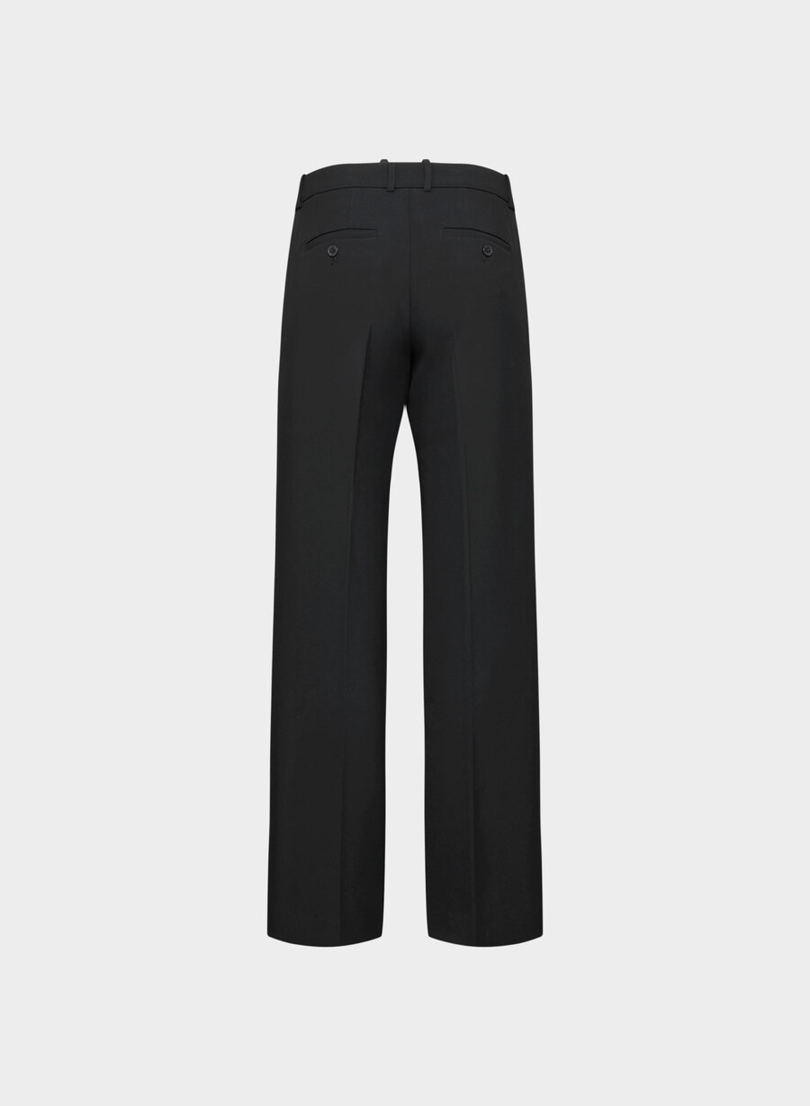 pantaloni new agency cu talie joasă - ressential black