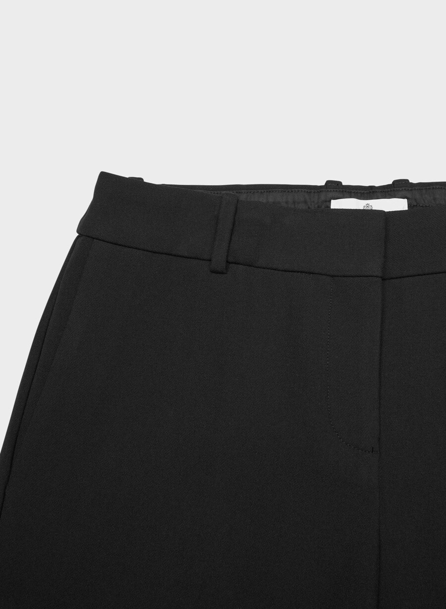 pantaloni new agency cu talie joasă - ressential black