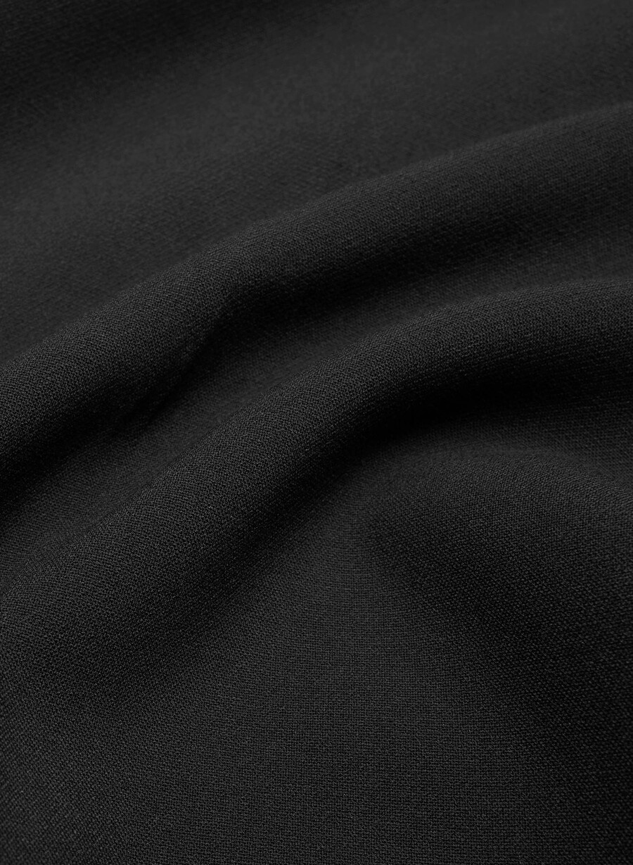 pantaloni new agency cu talie joasă - ressential black