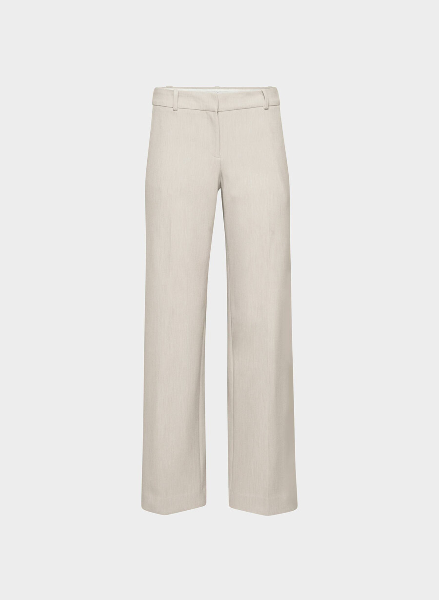 pantaloni new agency cu talie joasă - ressential heather matte pearl