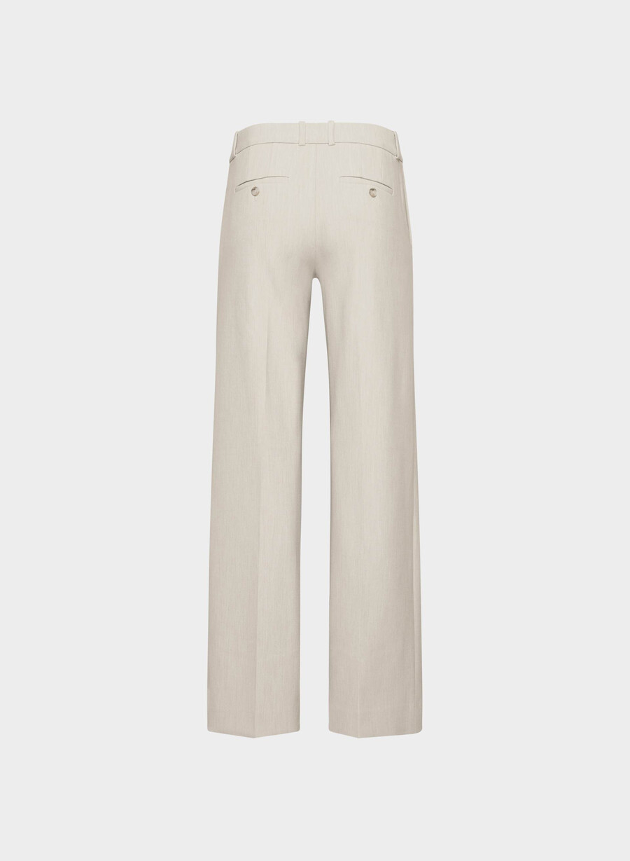 pantaloni new agency cu talie joasă - ressential heather matte pearl