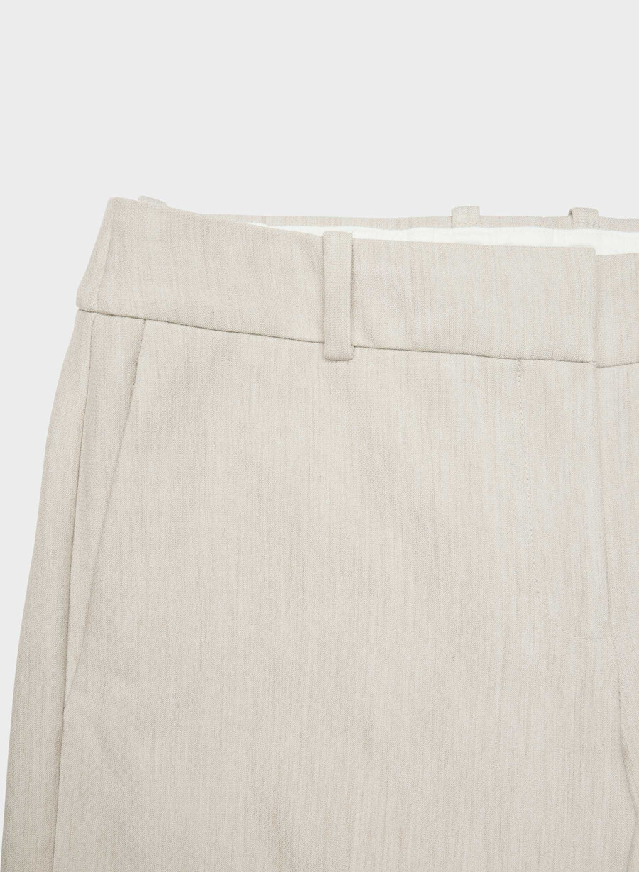 pantaloni new agency cu talie joasă - ressential heather matte pearl