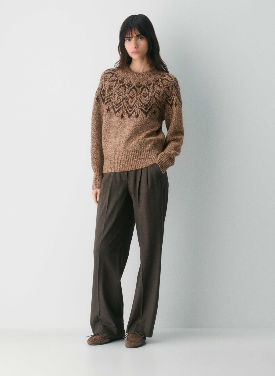 pulover din cașmir cosmic wool hthr nm tp negru