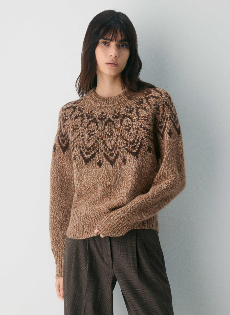 pulover din cașmir cosmic wool hthr nm tp negru