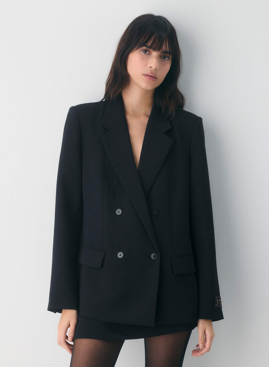 blazer vermeer - crepette negru
