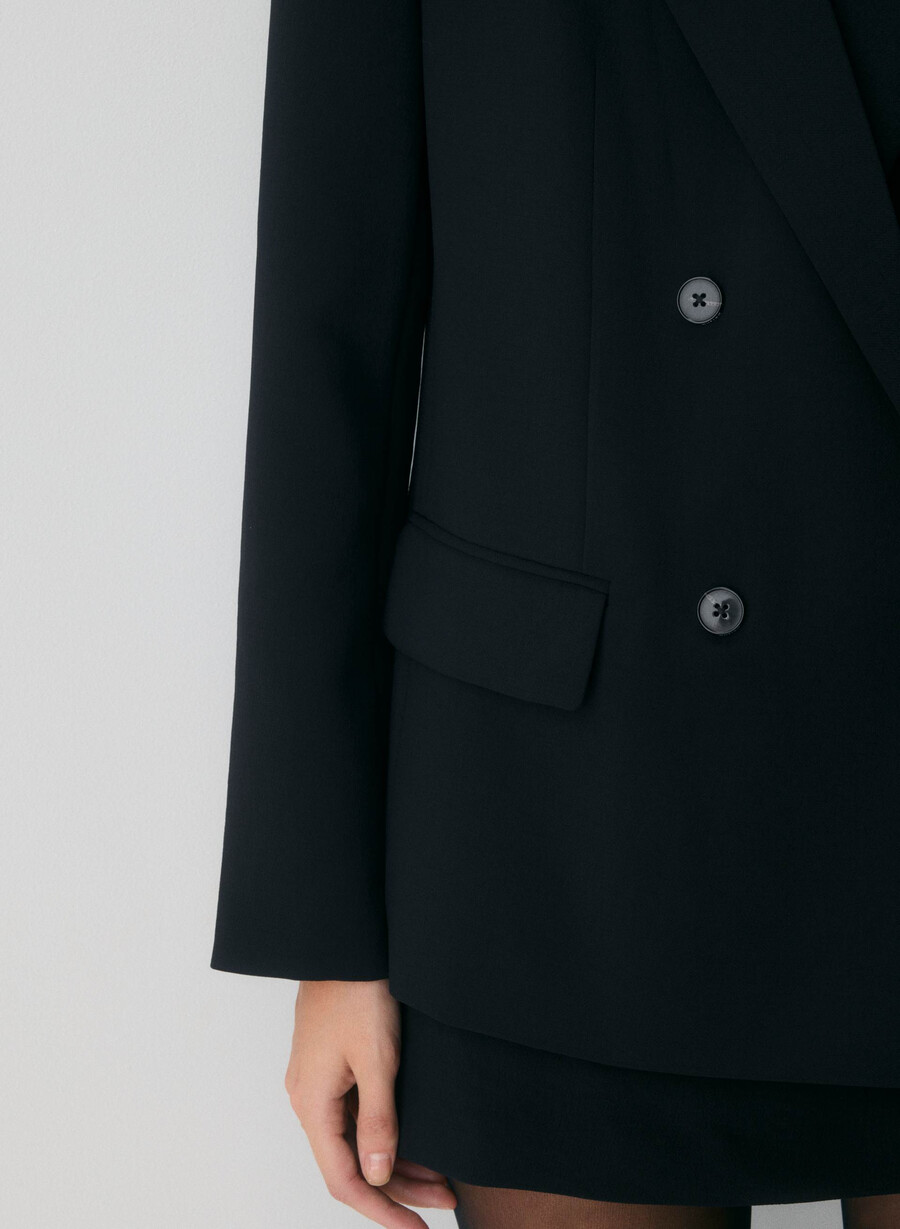 blazer vermeer - crepette negru