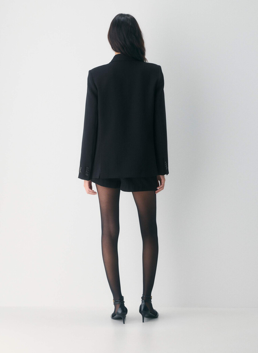 blazer vermeer - crepette negru