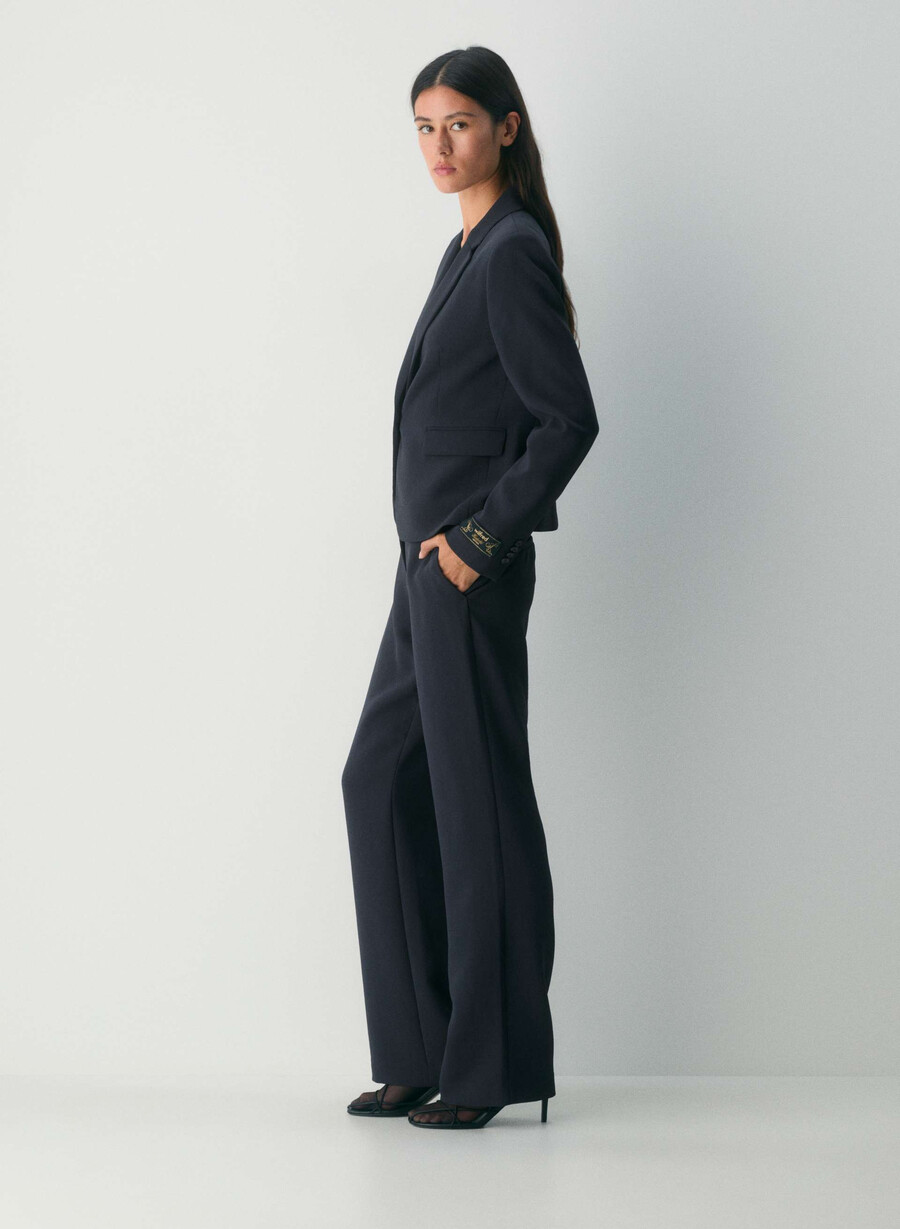 pantalon strata - crepette dark night navy