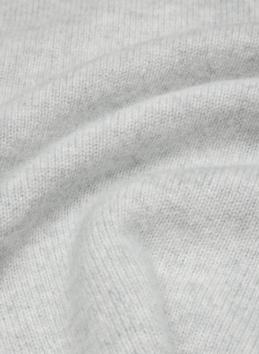 tricou essential cashmere shrunken mockneck heather chrome