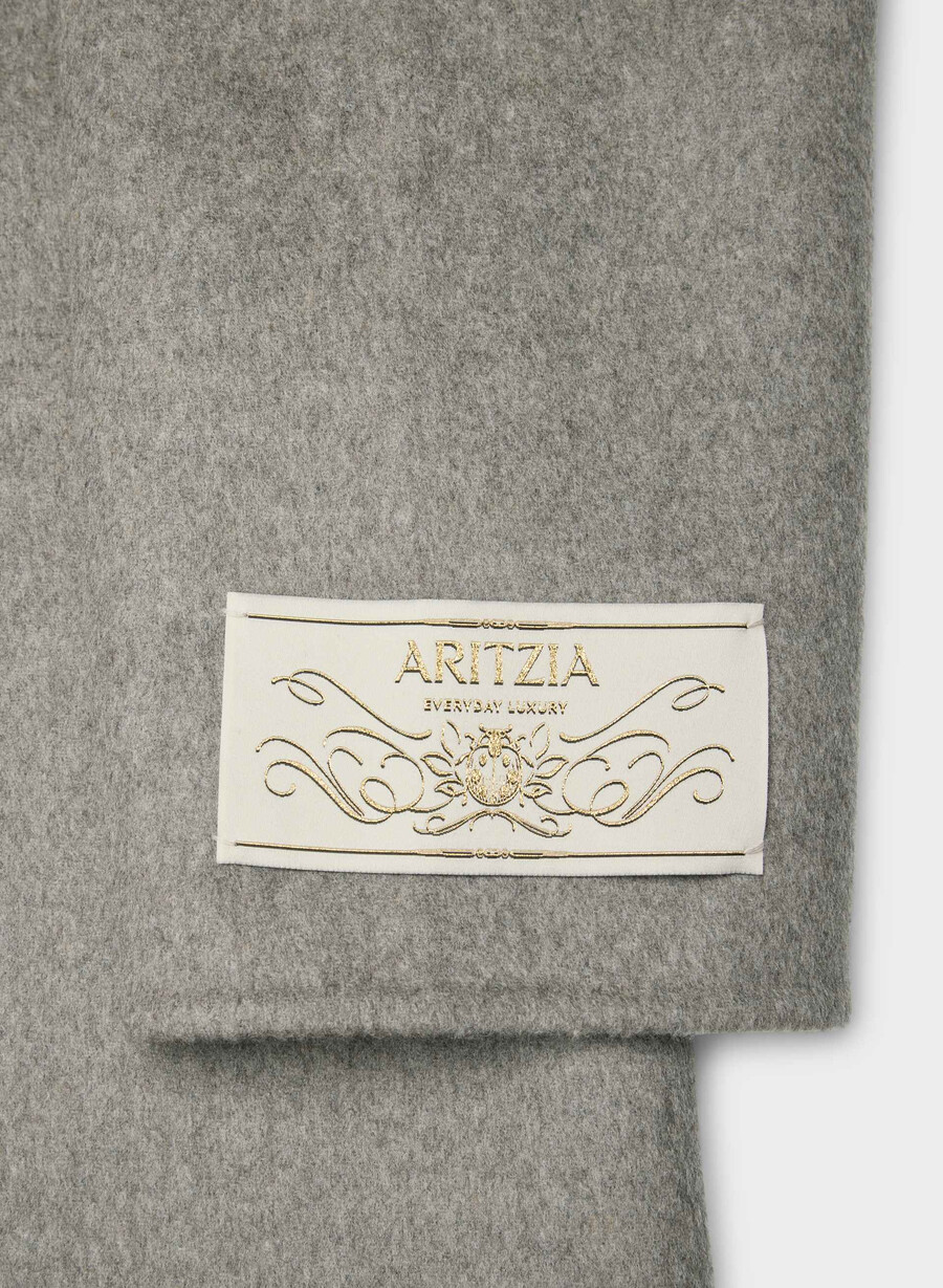 paltonul cocoon cu două fețe - luxe rewool heather matte pearl